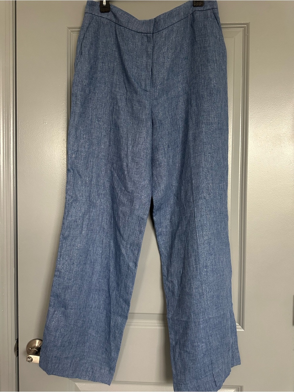 Zara Light Blue Wide-Leg Trousers